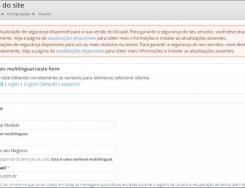 2 - Abrira uma tela de configurações, aqui você pode trocar o nome do site, o slogan e e-mail, depois de realizar as alterações desejadas salve.