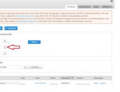 2 - Abrira uma tela de configurações de Conteúdo, filtre o conteúdo que deseja achar, nesse caso "Slide".