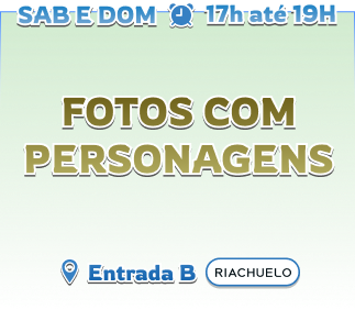 Sábado e domingo, das 17 horas às 18 horas