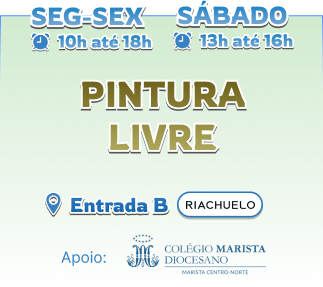 De segunda a sexta, das 10 horas às 18 horas. Sábado das 13 horas às 16 horas